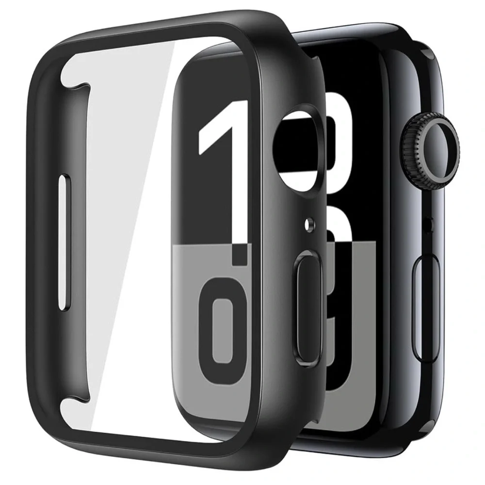 Misxi 2 Pack Tempered Glass Case for Apple Watch 42mm
